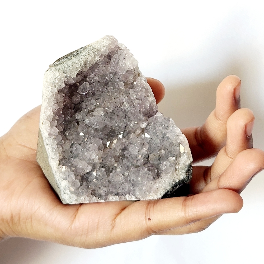 Amethyst Crystal Cluster with Large Flat Base Geode